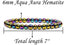 Angelstones Natural Aqua Aura Hematite Gemstone 6mm Round Beads Stretch Bracelet 7inch Unisex