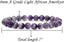 Angelstones Natural Light African Amethyst 8mm Round Beads Stretch Bracelet 7inch Unisex