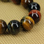 Natural AA Multicolor Tiger Eye Gemstones Healing Power Elastic Stretch 14mm Beads Beaded Bracelet 7inch Mens