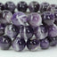 Natural A Grade African Amethyst Gemstones Healing Power Elastic Stretch 14mm Beads Beaded Bracelet 7inch Mens