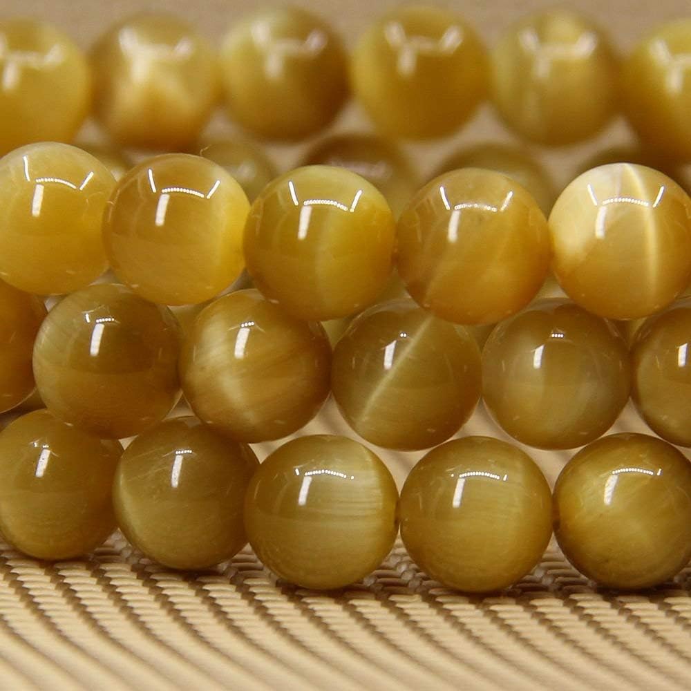 Natural AAA Gold Tiger Eye Gemstone 8mm Round Beads Stretch Bracelet 7inch Unisex