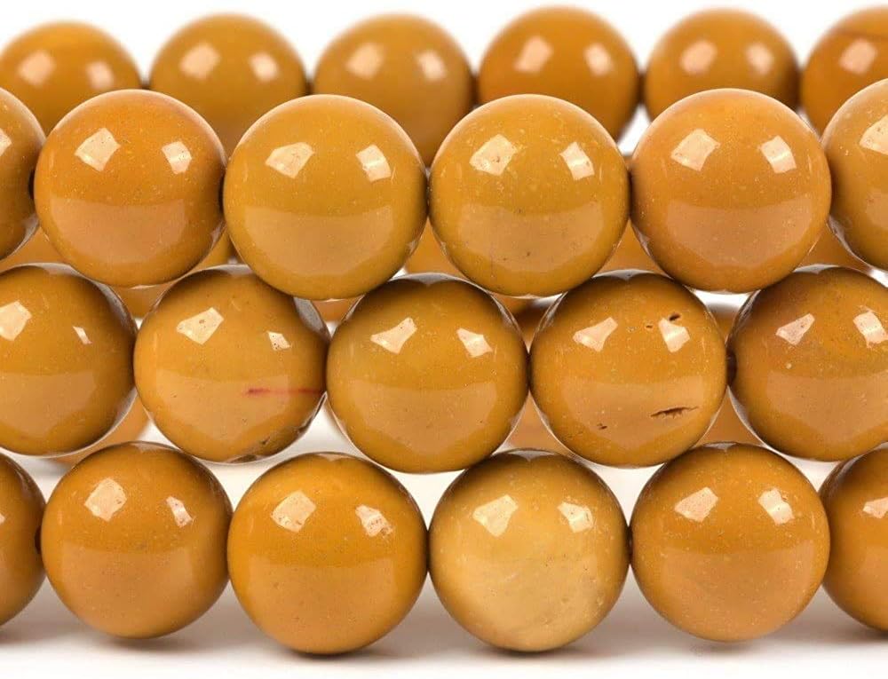 Natural Yellow Mookaite Jasper Gemstone 8mm Round Beads Stretch Bracelet 7inch Unisex