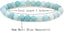 Natural Matt Blue Amazonite Gemstone 6mm Round Beads Stretch Bracelet 7inch Unisex