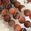 Frosted Dream Agate Gemstone 6mm Round Beads Stretch Bracelet 6.5inch Unisex