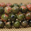 Natural Unakite Gemstone 8mm Round Beads Stretch Bracelet 7inch Unisex