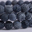 Dark Blue Weathered Agate Gemstone 8mm Round Beads Stretch Bracelet 7 Inch