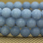 Natural Matte Angelite Gemstone 8mm Round Beads Stretch Bracelet 7 Inch Unisex