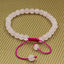 Angelstones Handmade Gemstone 6mm Matt Rose Quartz Round Beads Adjustable Braided Macrame Tassels Chakra Reiki Bracelets 7-9 inch Unisex