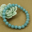 Natural Blue Amazonite Gemstone 8mm Round Beads Stretch Bracelet 7inch Unisex
