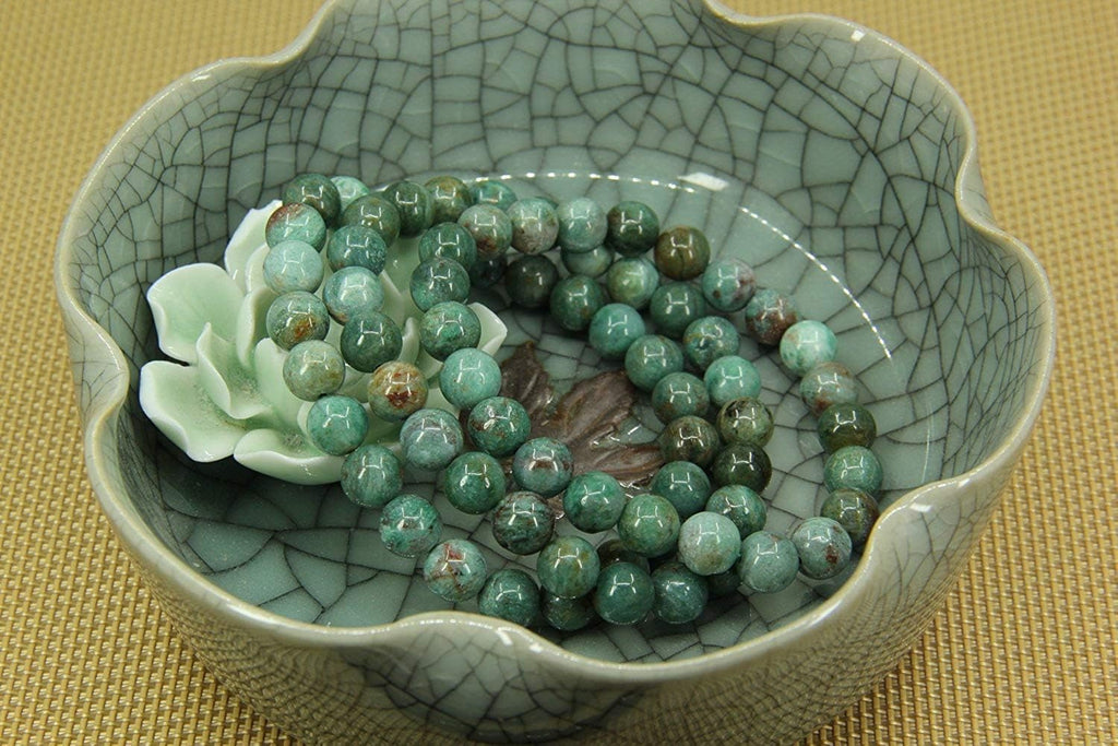 Natural Australian Blood Jasper Gemstone 8mm Round Beads Stretch Bracelet 7inch Unisex