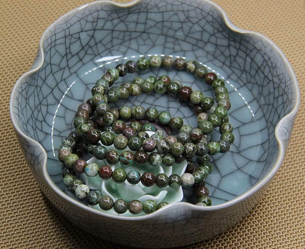 Angelstones Natural Cuprite Gemstone 6mm Round Beads Stretch Bracelet 7inch Unisex
