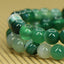 Natural Green Banded Agate Gemstone 6mm Round Beads Stretch Bracelet 7inch Unisex