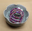 Purple Sea Sediment Jasper Handmade Gemstone 8mm Round Beads Elastic Bracelet 7inch Unisex