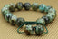 Angelstones Handmade Gemstone 10mm African Turquoise Round Beads Adjustable Braided Macrame Tassels Chakra Reiki Bracelets 7-9 inch Unisex