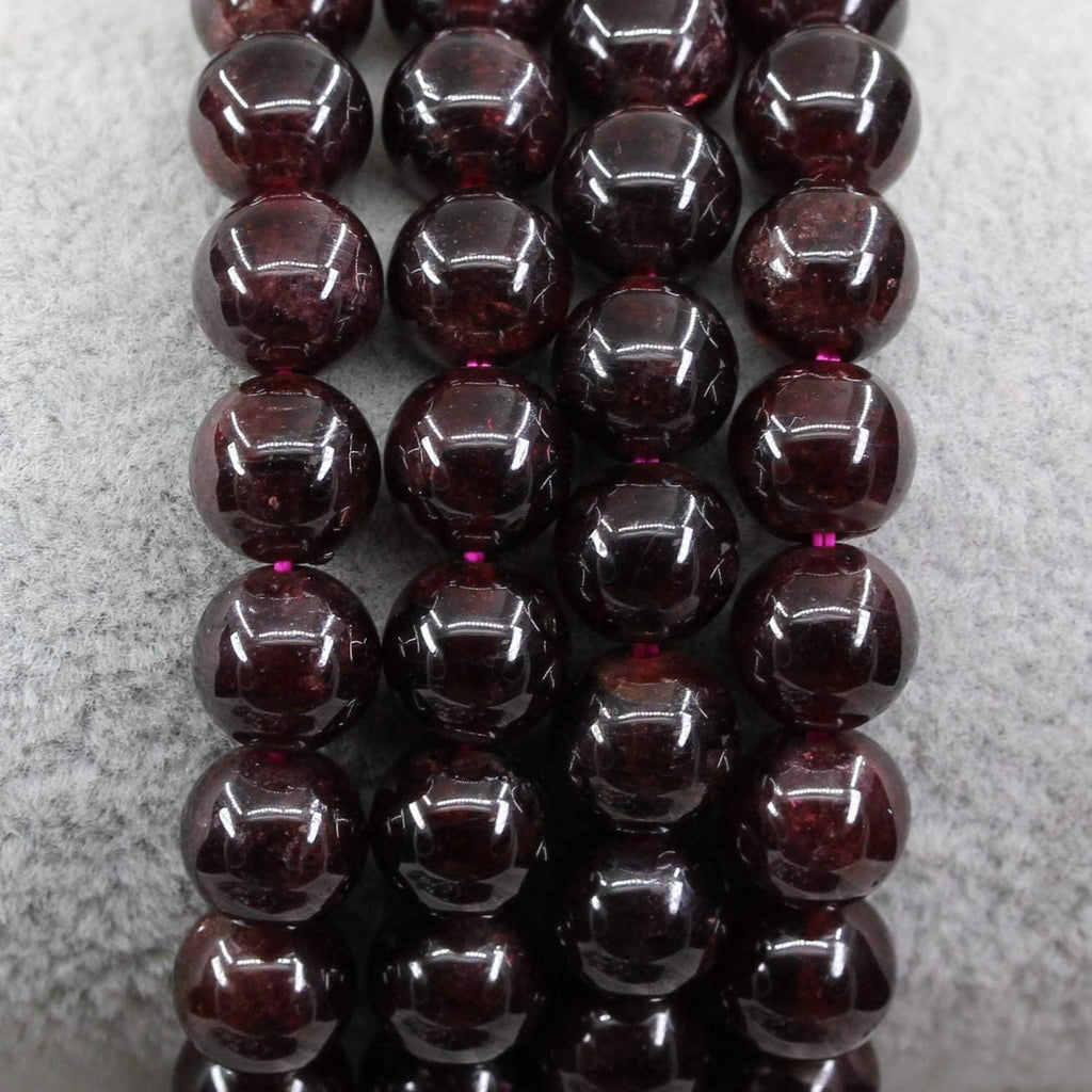 Natural A Grade Red Garnet Gemstone 8mm Round Beads Stretch Bracelet 7inch Unisex