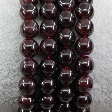 Natural A Grade Red Garnet Gemstone 8mm Round Beads Stretch Bracelet 7inch Unisex