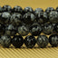 Natural Snowflake Obsidian Gemstone 8mm Round Beads Stretch Bracelet 7inch