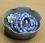 Faceted Dyed Sky Blue Agate Gem Semi Precious Gemstone 8mm Ball Beads Stretch Bracelet 7inch Unisex