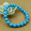 Natural Turquoise Howlite Gemstone 8mm Round Beads Stretch Bracelet 7inch Unisex