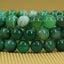 Natural Green Striped Agate Genuine Semi Precious Gemstones Healing 10mm Beaded Stretch Bracelet 7inch Unisex