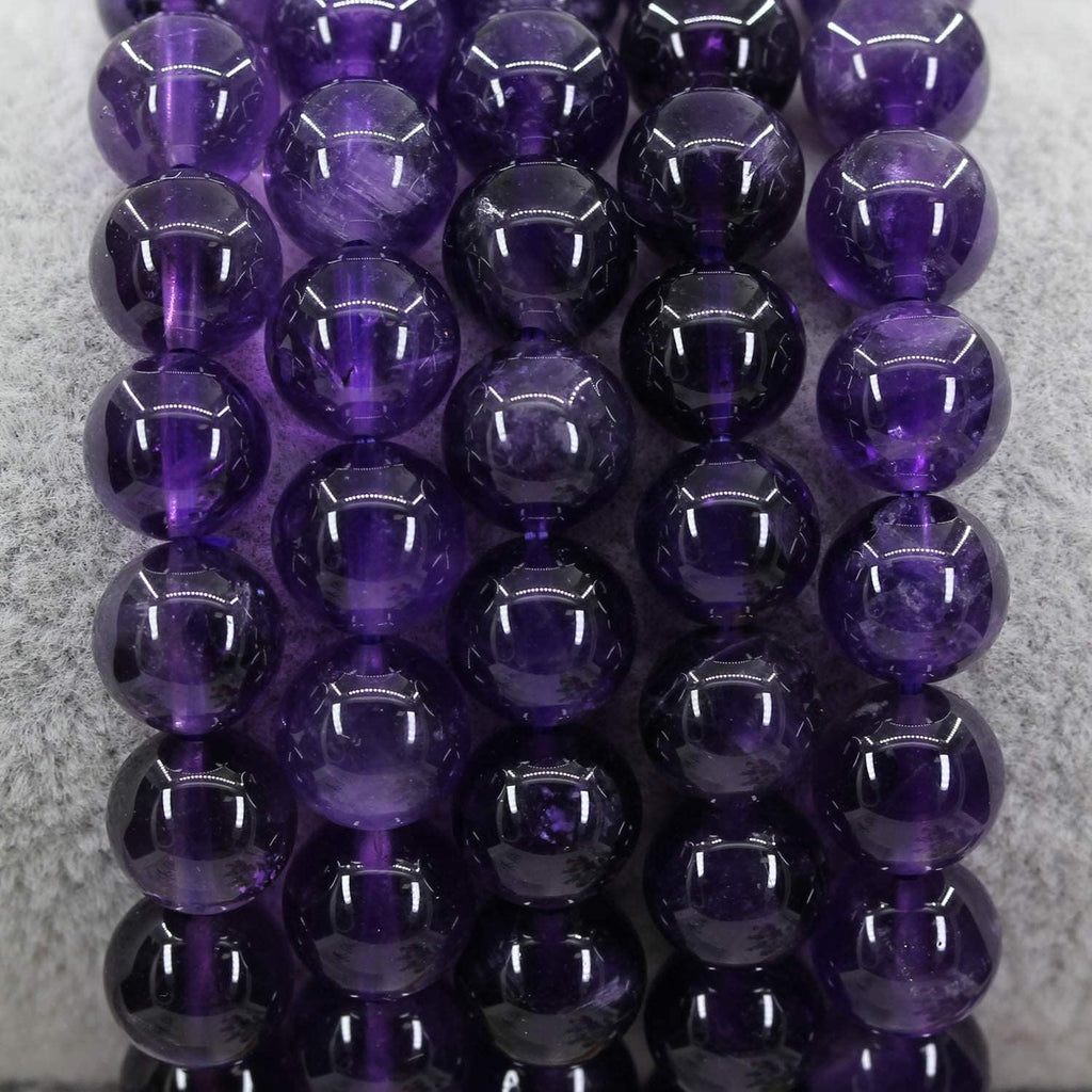 Natural A Grade Amethyst Crystals Real Gemstone 8mm Round Beads Stretch Bracelet 7inch Unisex