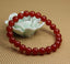 Natural AA Grade Red Agate Gemstone 8mm Round Beads Stretch Bracelet 7inch Unisex