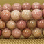 Angelstones Natural Pink Rhodonite Genuine Semi-Precious Gemstones Healing 10mm Beaded Stretch Bracelet 7inch Unisex
