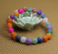 Natural Multicolor Weathered Agate Gemstone 8mm Round Beads Stretch Bracelet 7inch Unisex