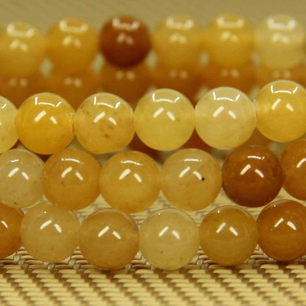 Angelstones Natural Multicolor Yellow Jade Gemstone 6mm Round Beads Stretch Bracelet 7inch Unisex