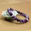 Matt African Amethyst Gem Semi Precious Gemstone 8mm Ball Beads Stretch Bracelet 7inch Unisex