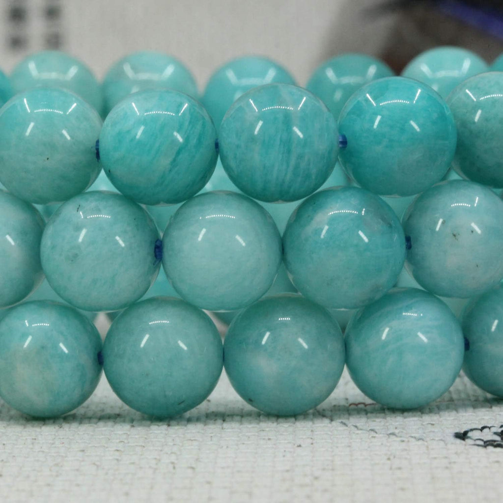 Angelstones Natural A Grade Brazilian Amazonite Genuine Semi-Precious Gemstones Healing 10mm Beaded Stretch Bracelet 7inch Unisex
