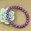Natural A Grade Lavendar Phosphosiderite Gemstone 8mm Round Beads Stretch Bracelet 7inch Unisex