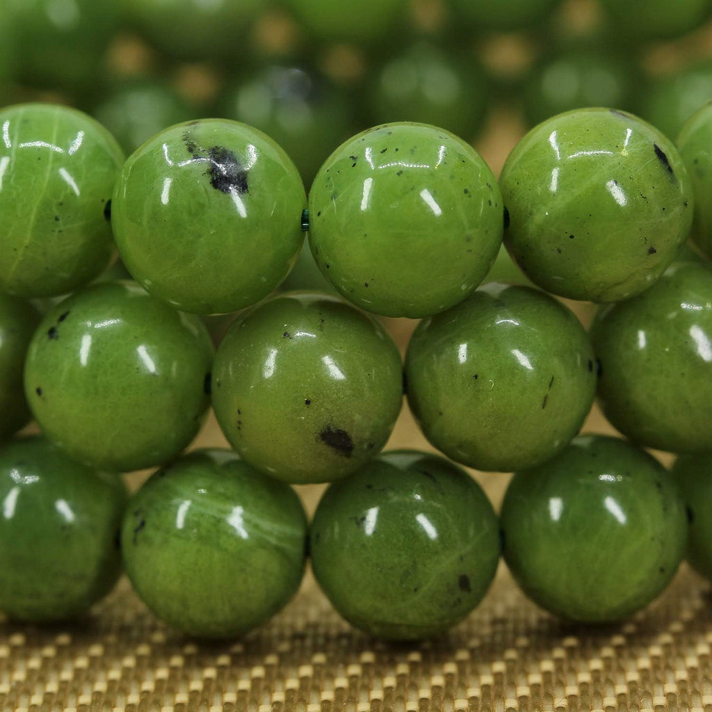 Angelstones Handmade Gemstone 10mm A Grade Canadian Nephrite Jade Round Beads Adjustable Braided Macrame Tassels Chakra Reiki Bracelets 7-9 inch Unisex