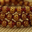 Natural Copper Coins Red Agate Gemstone 6mm Round Beads Stretch Bracelet 7inch Unisex