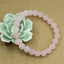 Natural Matte Rose Quartz Gemstone 8mm Round Beads Stretch Bracelet 7inch Unisex