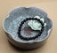 Natural Faceted Black Agate Handmade Gemstone 8mm Round Beads Elastic Bracelet 7inch Unisex