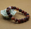 Angelstones Natural Matt Red Dream Agate Genuine Semi-Precious Gemstones Healing 10mm Beaded Stretch Bracelet 7inch Unisex