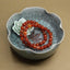 Natural Red Banded Agate Handmade Gemstone 8mm Round Beads Elastic Bracelet 7inch Unisex