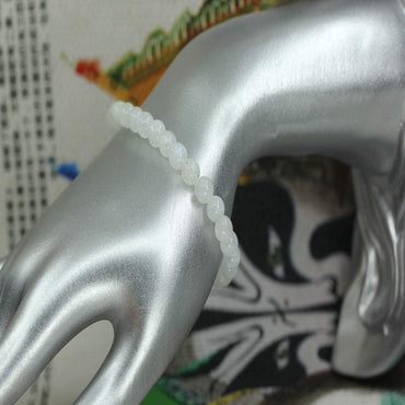 Natural Blue Moonstone Gemstone 6mm Round Beads Stretch Bracelet 7inch Unisex