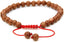 Natural Golden Sandstone Gemstone 6mm Round Beads Adjustable Bracelet 7inch Unisex
