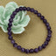 Natural African Amethyst Gemstone 6mm Round Beads Stretch Bracelet 7inch Unisex