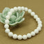 Natural Tridacna shell Gemstone 8mm Round Beads Stretch Bracelet 7inch Unisex