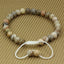 Angelstones Handmade Gemstone 6mm Coral Fossil Round Beads Adjustable Braided Macrame Tassels Chakra Reiki Bracelets 7-9 inch Unisex