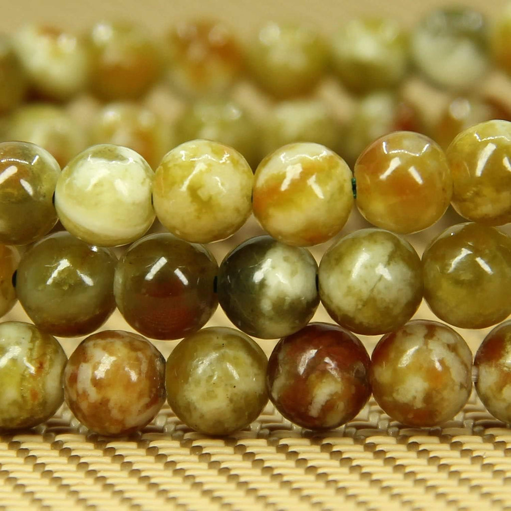 Angelstones Natural Green Seraphinite Gemstone 6mm Round Beads Stretch Bracelet 7inch Unisex