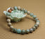 Natural Serpentine Gemstone 8mm Round Beads Stretch Bracelet 7inch Unisex