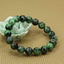 Angelstones Natural Ruby in Zoisite 10mm Round Beads Stretch Bracelet 7inch Unisex