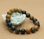 Angelstones Natural Ocean Agate Genuine Semi-Precious Gemstones Healing 10mm Beaded Stretch Bracelet 7inch Unisex