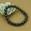 Natural Black Hematite Gemstone 8mm Round Beads Stretch Bracelet 7inch Unisex