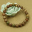 Natural Wood Veins Stone Gemstone 8mm Round Beads Stretch Bracelet 7inch Unisex