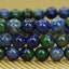 Angelstones Natural Lapis Chrysocolla Gemstone 6mm Round Beads Stretch Bracelet 7inch Unisex